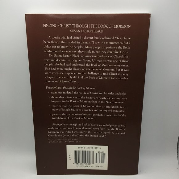 Finding Christ Through The Book Of Mormon LDS Book Susan Easton Black Paperback - Picture 9 of 10